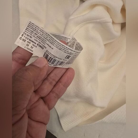 Mango Button Knit Cardigan In Off White Size Medium - Picture 3 of 10